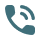 Blue phone icon on a white background